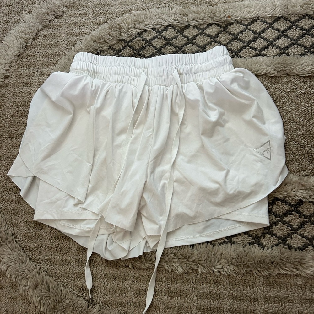 Women's White Athletic Shorts